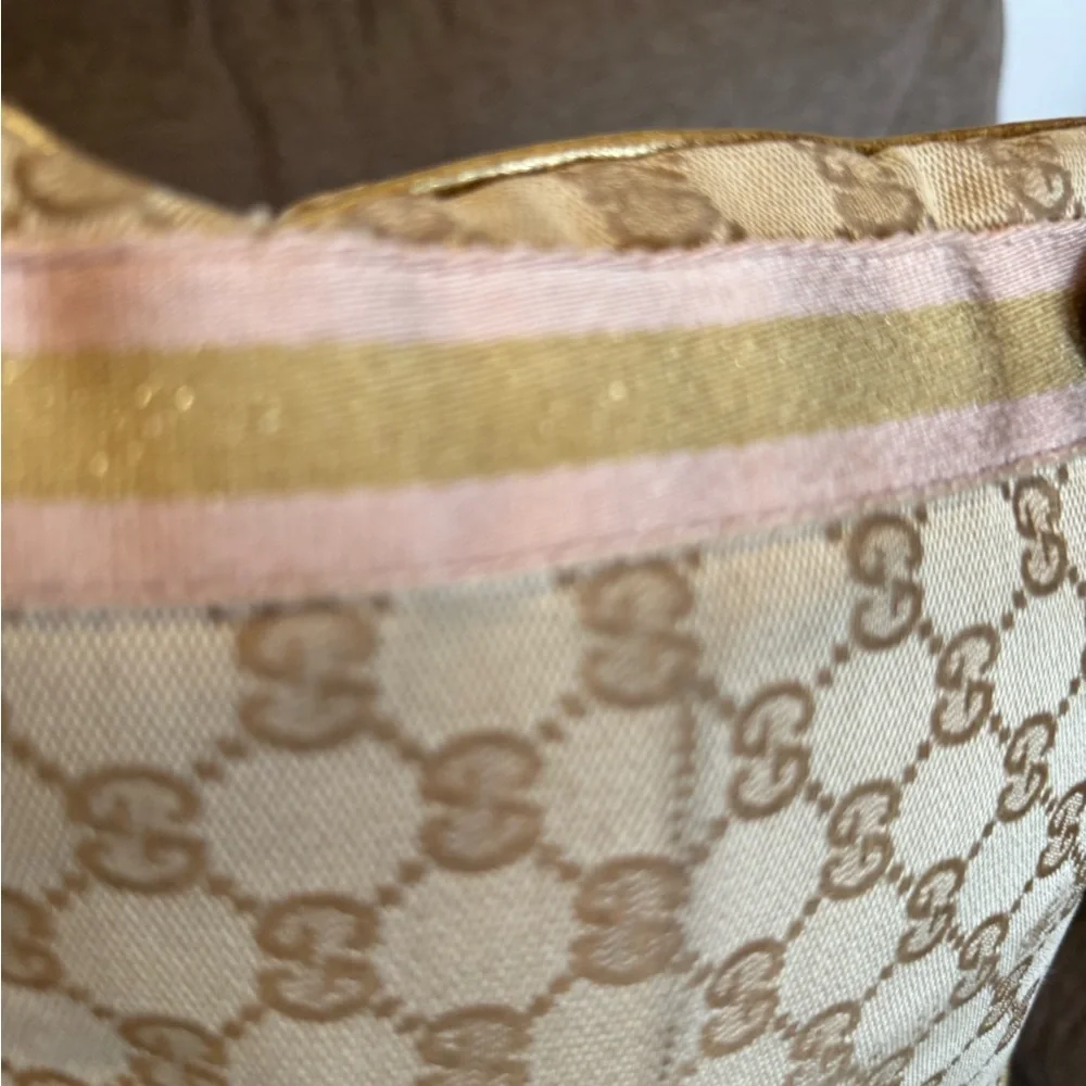 Gucci GG Canvas Metallic Gold Crossbody Bag - Picture 10 of 16